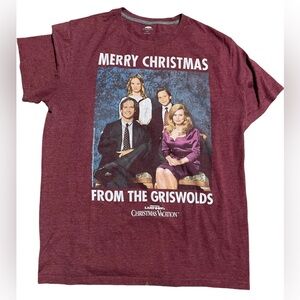 Old Navy Collectible Shirt Men L Short Sleeve Christmas Vacation Griswolds ugly